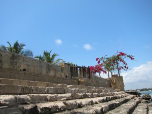 I wandered through a market and came to a little wooden fence.