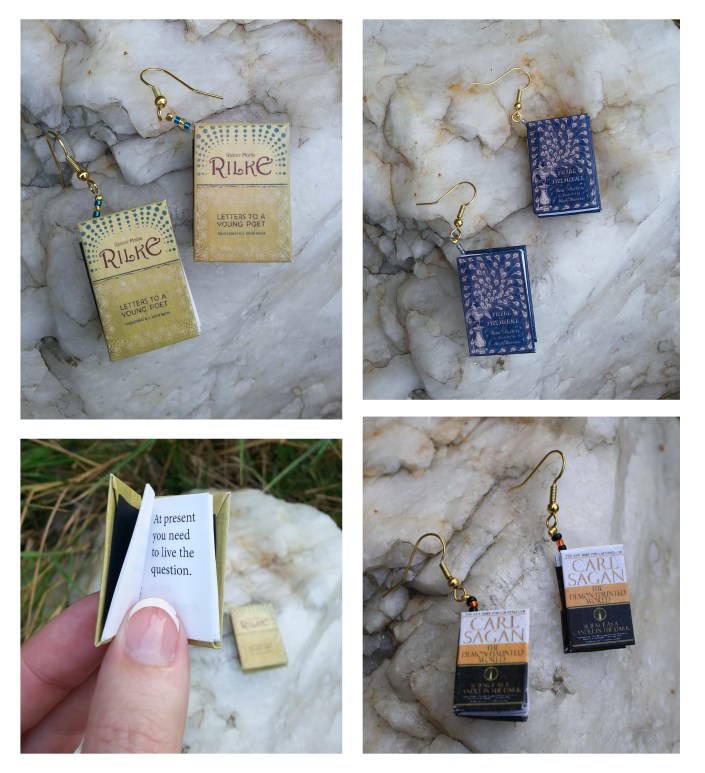 Book earrings